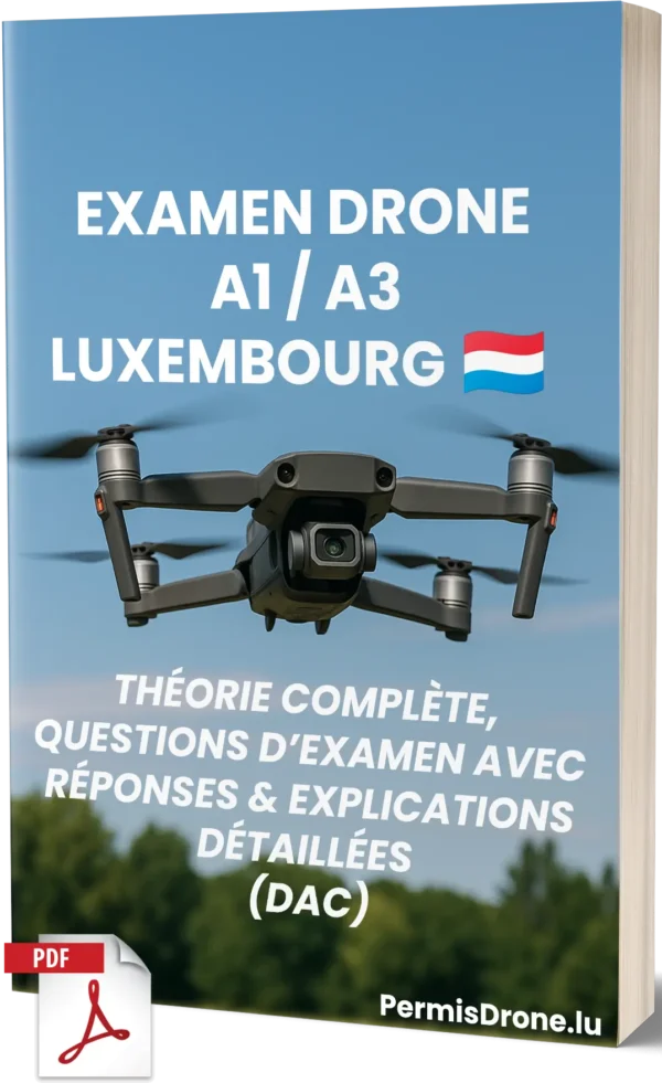 Examen Drone A1/A3 Luxembourg – Théorie complète, 500+ questions type examen avec réponses et explications détaillées