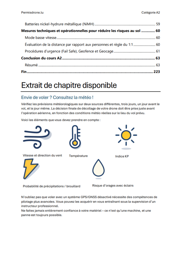 Examen Drone A2 Luxembourg – Questions officielles, réponses complètes et matériel d’apprentissage complet (Direction de l’Aviation Civile - DAC)