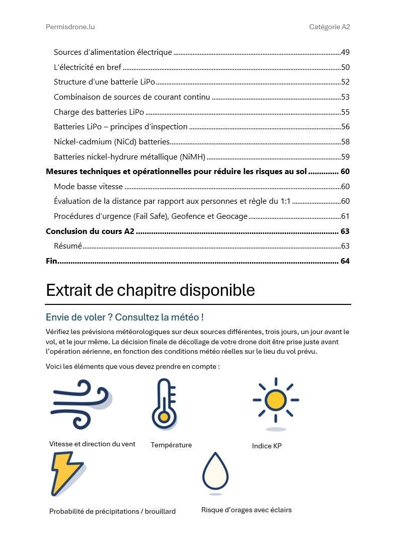 Examen Drone A2 Luxembourg – Questions officielles, réponses complètes et matériel d’apprentissage complet (Direction de l’Aviation Civile - DAC) – Image 2